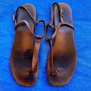 Saint Laurent flat leather sandals